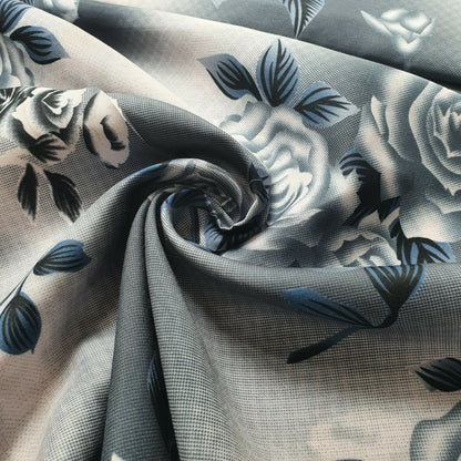 Digital Floral Print Polycotton Fabric – 44" Wide Soft Lightweight Dress & Craft Material