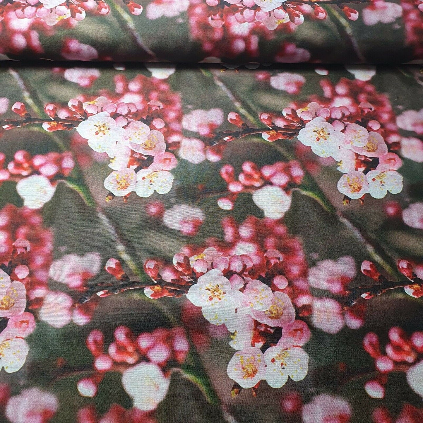 Digital Floral Print Polycotton Fabric – 44" Wide Soft Lightweight Dress & Craft Material