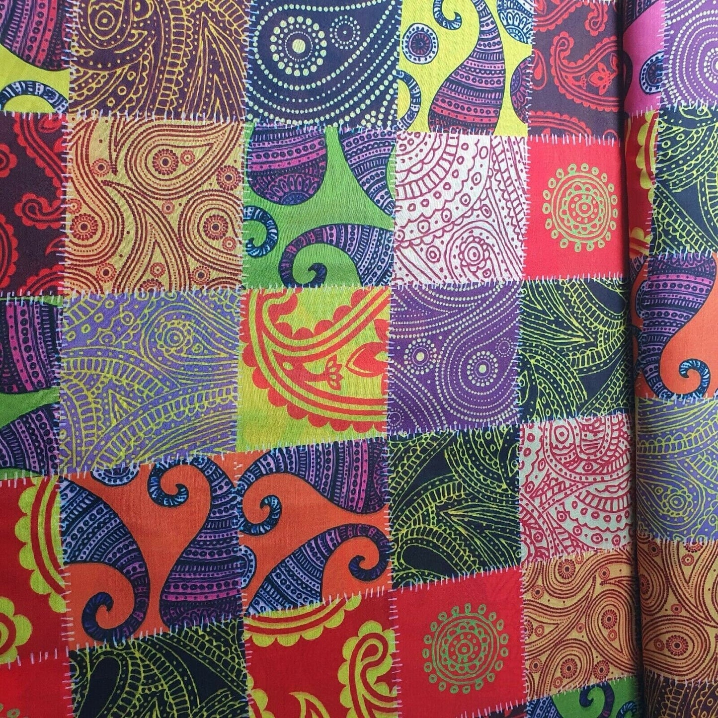 Digital Floral Print Polycotton Fabric – 44" Wide Soft Lightweight Dress & Craft Material