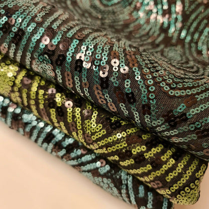 Premium Mesh Net Sequin Embroidery Fabric – 58" Wide Dressmaking & Craft Material