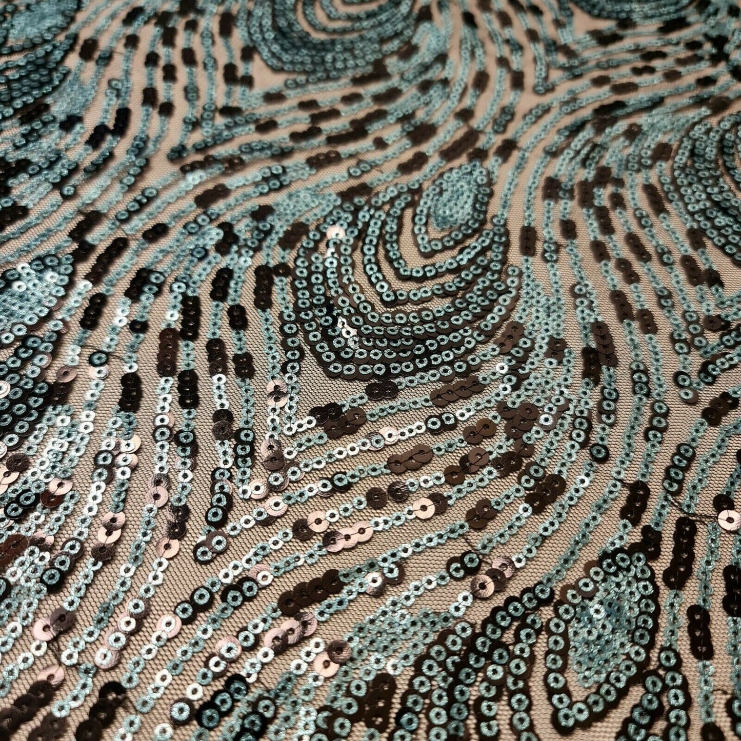 Premium Mesh Net Sequin Embroidery Fabric – 58" Wide Dressmaking & Craft Material