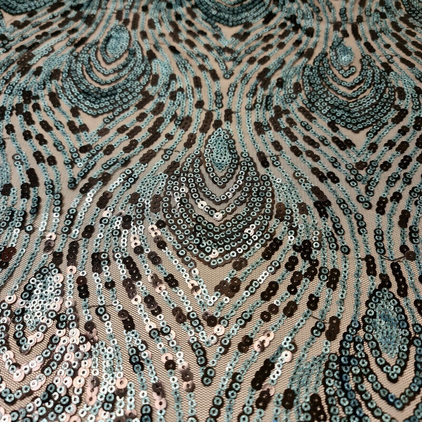 Premium Mesh Net Sequin Embroidery Fabric – 58" Wide Dressmaking & Craft Material