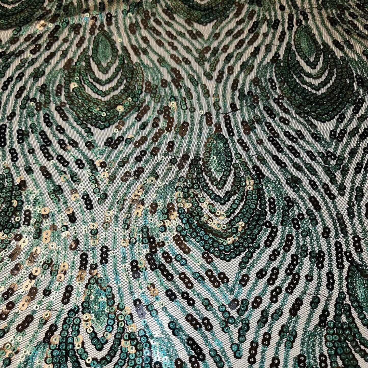 Premium Mesh Net Sequin Embroidery Fabric – 58" Wide Dressmaking & Craft Material