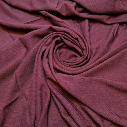 Soft Viscose Jacquard Print Dress Craft Fabric Material By The Meter 58" (Burgundy)