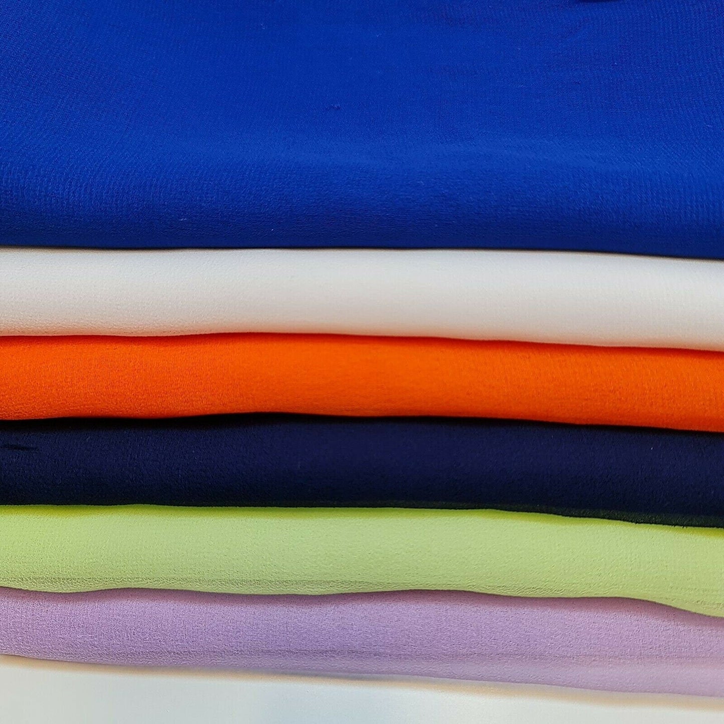 Sheer Poly Crepe Chiffon Fabric – Semi-Transparent, Lightweight 44" Wide for Dress, Draping & Craft
