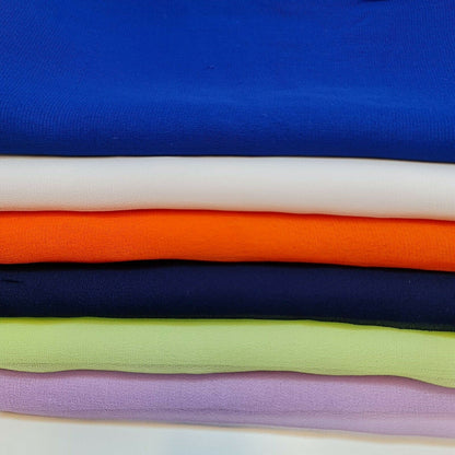 Sheer Poly Crepe Chiffon Fabric – Semi-Transparent, Lightweight 44" Wide for Dress, Draping & Craft