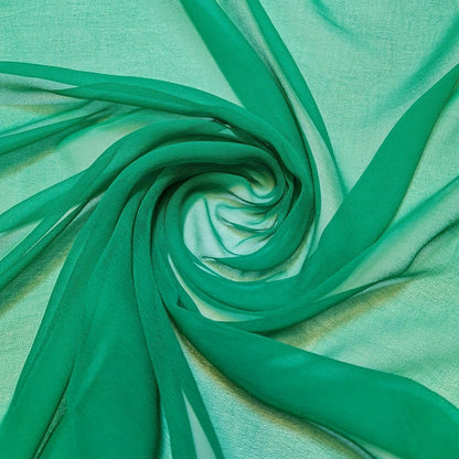 Sheer Poly Crepe Chiffon Fabric – Semi-Transparent, Lightweight 44" Wide for Dress, Draping & Craft
