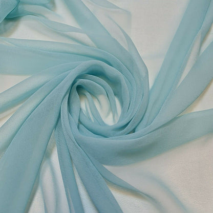 Sheer Poly Crepe Chiffon Fabric – Semi-Transparent, Lightweight 44" Wide for Dress, Draping & Craft