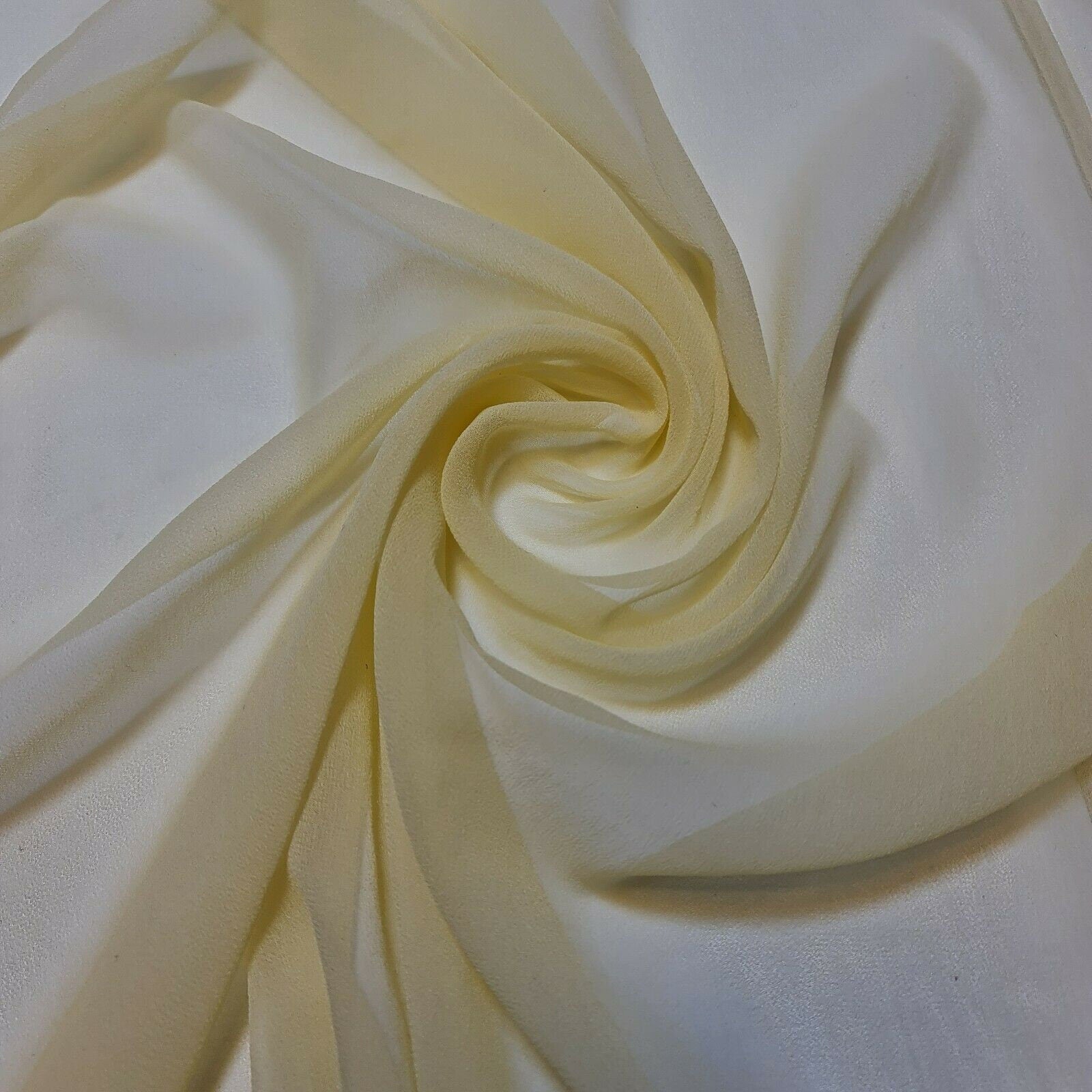 Sheer Poly Crepe Chiffon Fabric – Semi-Transparent, Lightweight 44
