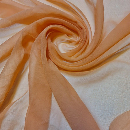 Sheer Poly Crepe Chiffon Fabric – Semi-Transparent, Lightweight 44" Wide for Dress, Draping & Craft