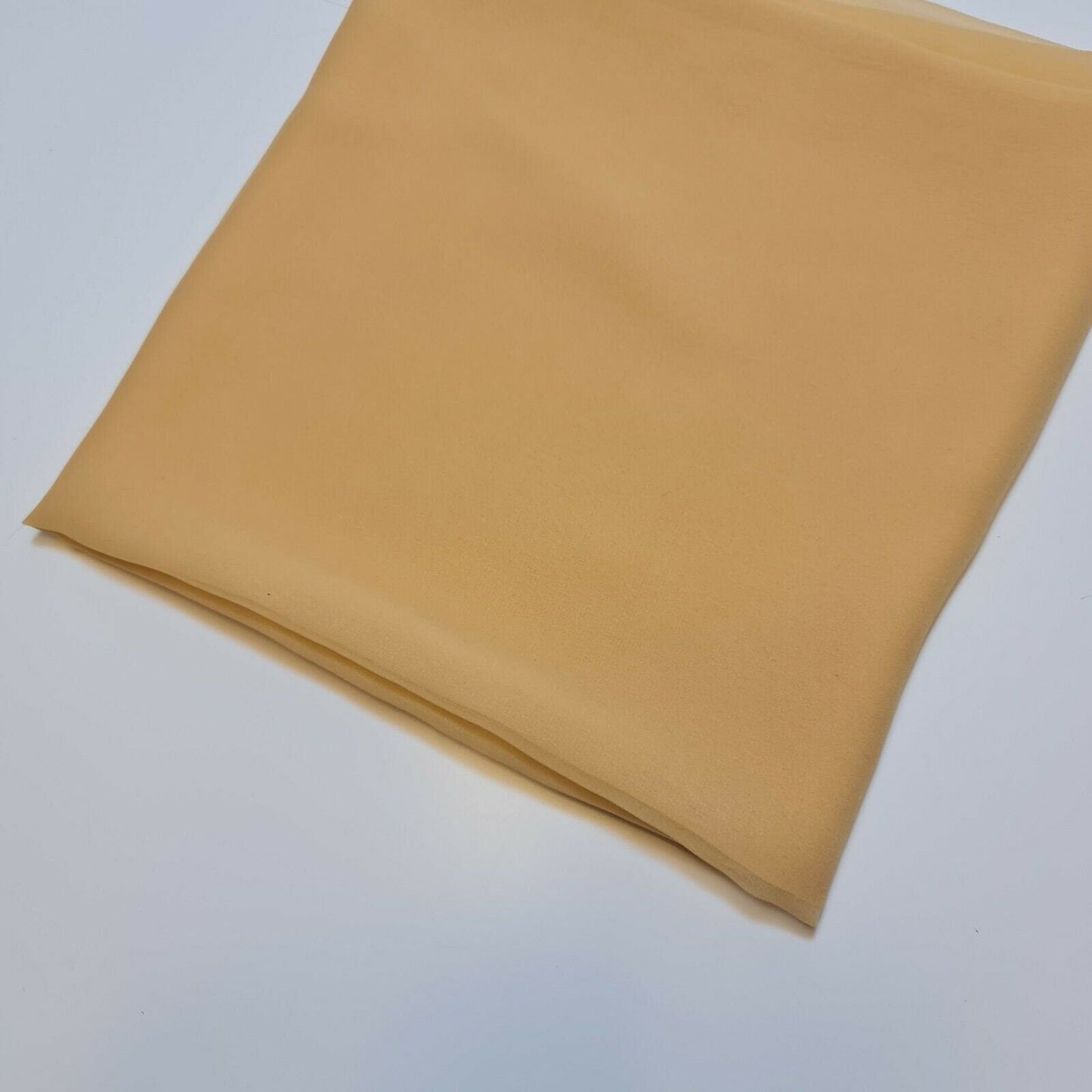 Sheer Poly Crepe Chiffon Fabric – Semi-Transparent, Lightweight 44" Wide for Dress, Draping & Craft