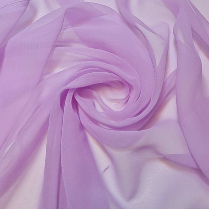 Sheer Poly Crepe Chiffon Fabric – Semi-Transparent, Lightweight 44" Wide for Dress, Draping & Craft