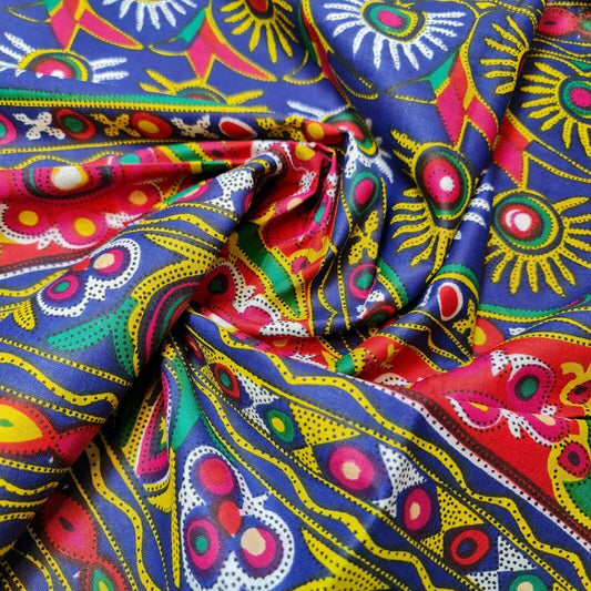 Cotton Indian Ethnic Rajasthani Print Suzani Rangoli Boho Banjara Fabric 44" (Print  2)