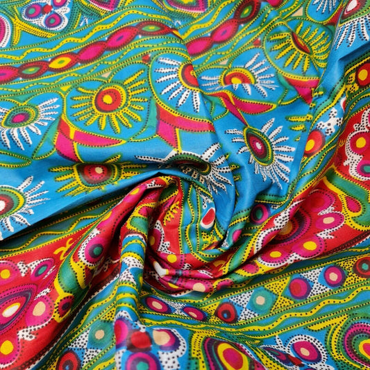 Cotton Indian Ethnic Rajasthani Print Suzani Rangoli Boho Banjara Fabric 44" (Print  6)