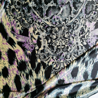 Stretch Animal & Floral Printed Velvet Fabric – 58" Wide Soft Upholstery, Patchwork & Craft Material