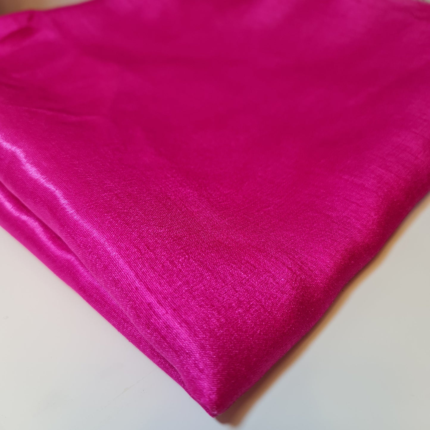 Plain Poly Dupion Faux Raw Silk Fabric with Satin Finish – 44" Wide Dress, Craft & Patchwork Material by the Metre