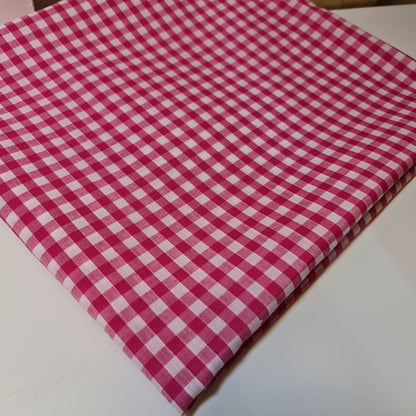 Polycotton Gingham Check Fabric – 1/8", 1/4", 1" Checks | Dress, Craft & Uniform Material (44” Wide, Sold by the Meter)