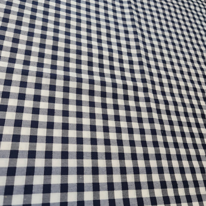 Polycotton Gingham Check Fabric – 1/8", 1/4", 1" Checks | Dress, Craft & Uniform Material (44” Wide, Sold by the Meter)