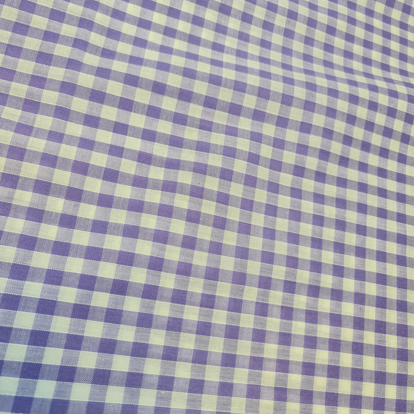 Polycotton Gingham Check Fabric – 1/8", 1/4", 1" Checks | Dress, Craft & Uniform Material (44” Wide, Sold by the Meter)