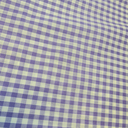 Polycotton Gingham Check Fabric – 1/8", 1/4", 1" Checks | Dress, Craft & Uniform Material (44” Wide, Sold by the Meter)