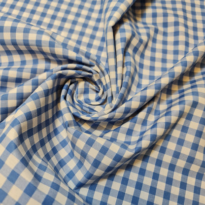 Polycotton Gingham Check Fabric – 1/8", 1/4", 1" Checks | Dress, Craft & Uniform Material (44” Wide, Sold by the Meter)