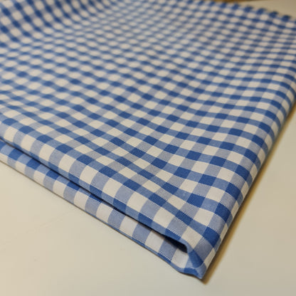 Polycotton Gingham Check Fabric – 1/8", 1/4", 1" Checks | Dress, Craft & Uniform Material (44” Wide, Sold by the Meter)