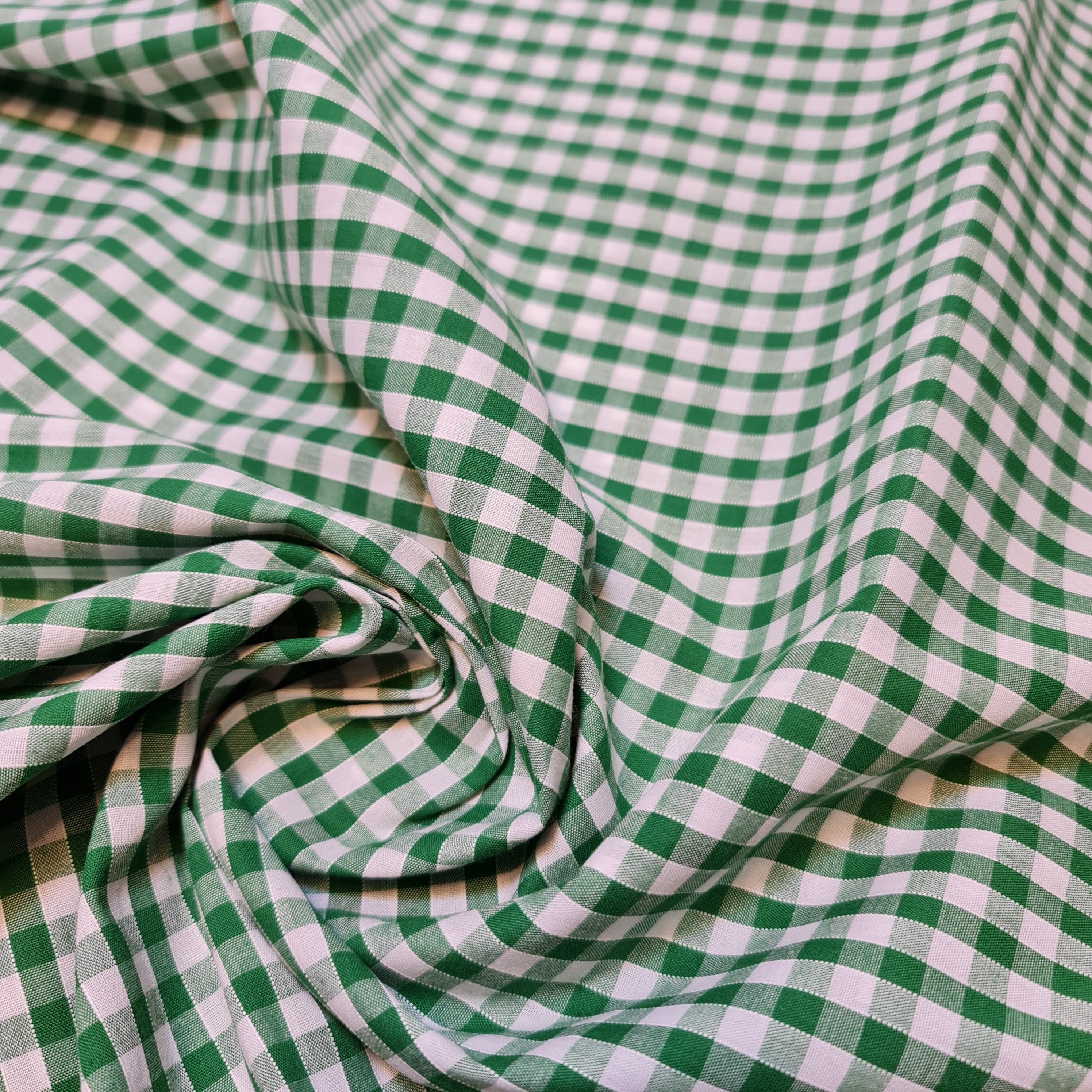 Polycotton Gingham Check Fabric – 1/8