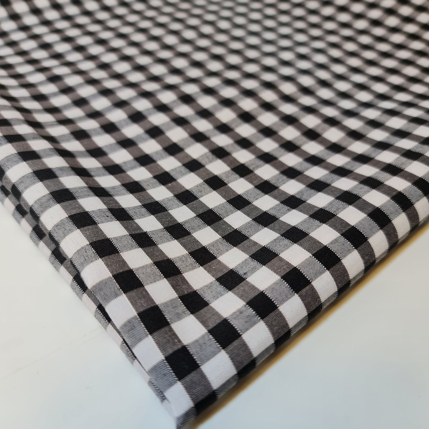 Polycotton Gingham Check Fabric – 1/8", 1/4", 1" Checks | Dress, Craft & Uniform Material (44” Wide, Sold by the Meter)