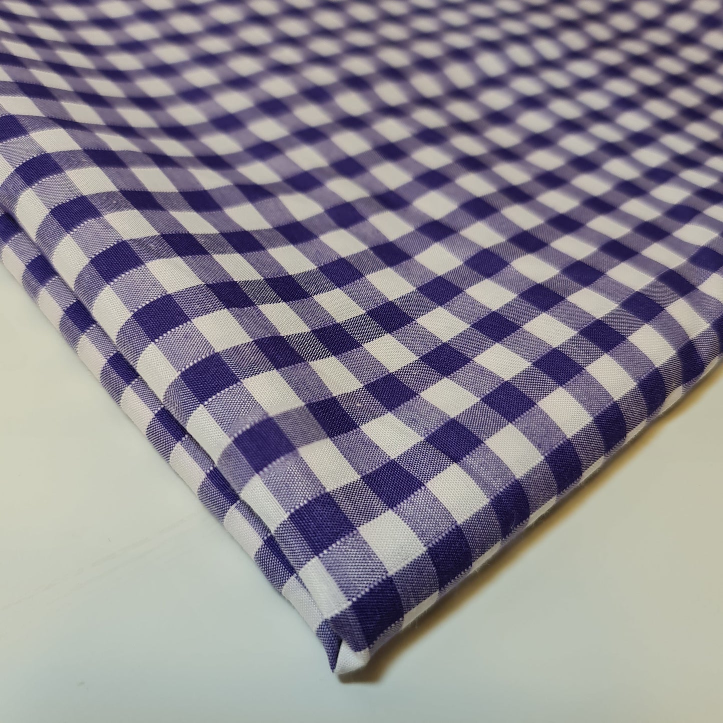 Polycotton Gingham Check Fabric – 1/8", 1/4", 1" Checks | Dress, Craft & Uniform Material (44” Wide, Sold by the Meter)