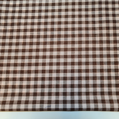 Polycotton Gingham Check Fabric – 1/8", 1/4", 1" Checks | Dress, Craft & Uniform Material (44” Wide, Sold by the Meter)