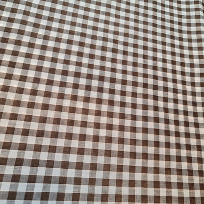 Polycotton Gingham Check Fabric – 1/8", 1/4", 1" Checks | Dress, Craft & Uniform Material (44” Wide, Sold by the Meter)