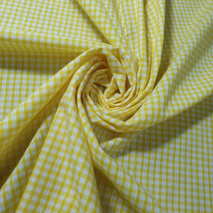 Polycotton Gingham Check Fabric – 1/8", 1/4", 1" Checks | Dress, Craft & Uniform Material (44” Wide, Sold by the Meter)
