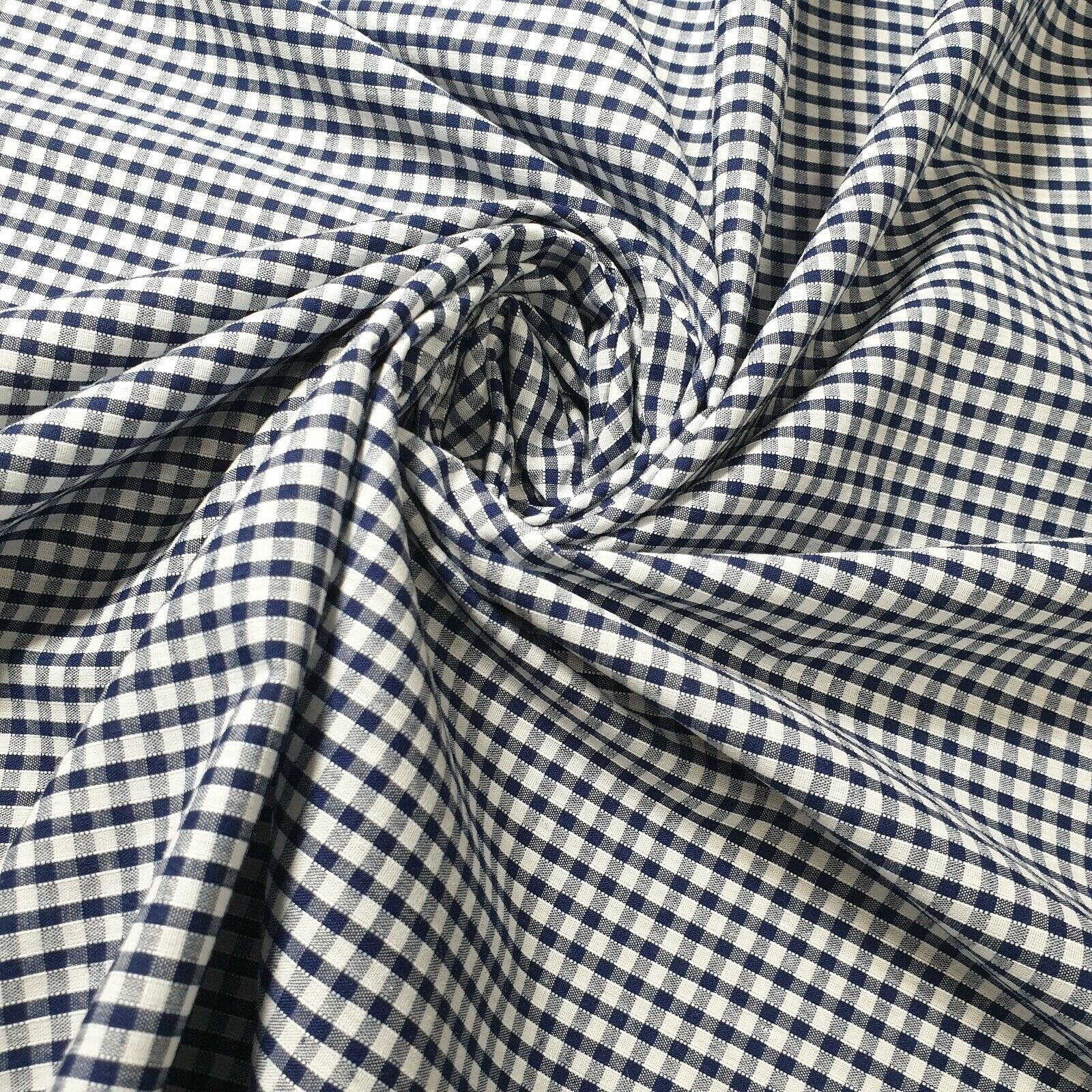 Polycotton Gingham Check Fabric – 1/8