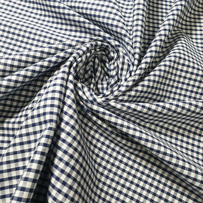 Polycotton Gingham Check Fabric – 1/8", 1/4", 1" Checks | Dress, Craft & Uniform Material (44” Wide, Sold by the Meter)