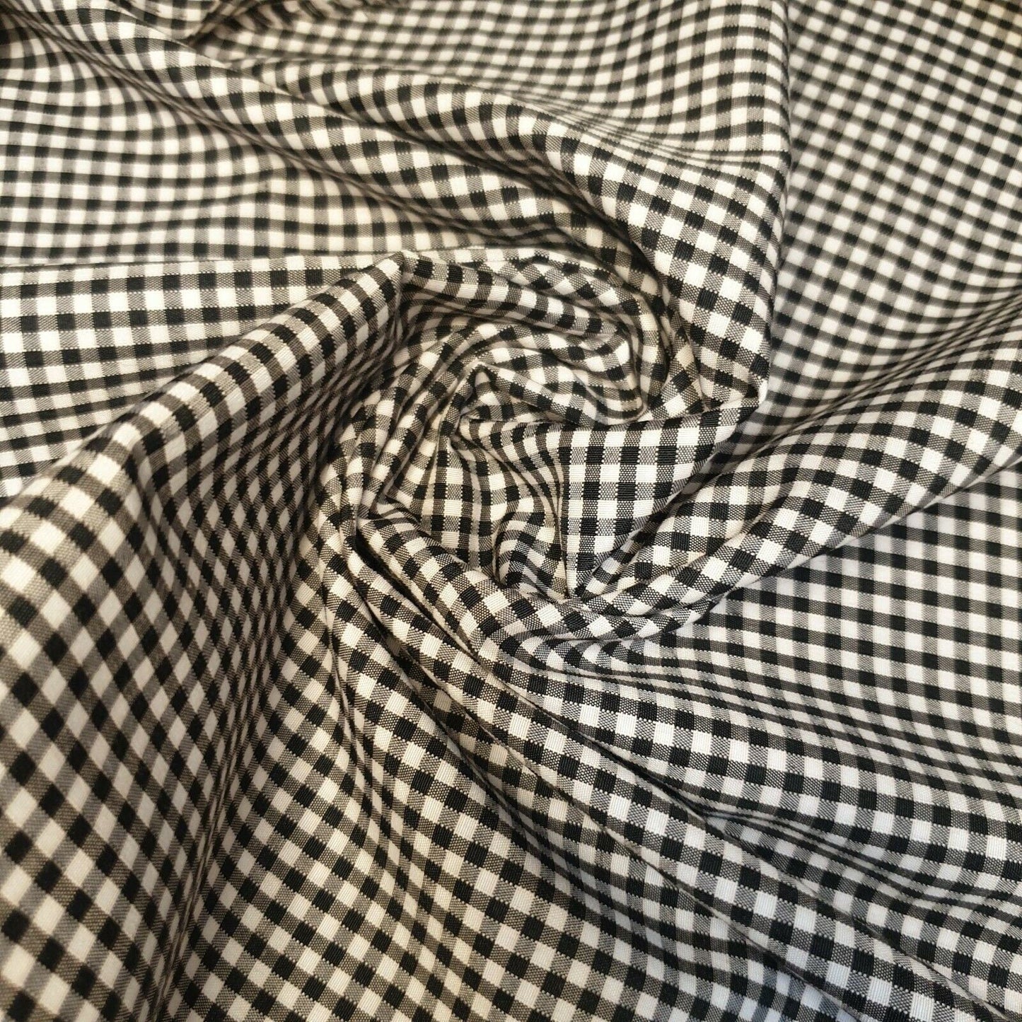 Polycotton Gingham Check Fabric – 1/8", 1/4", 1" Checks | Dress, Craft & Uniform Material (44” Wide, Sold by the Meter)