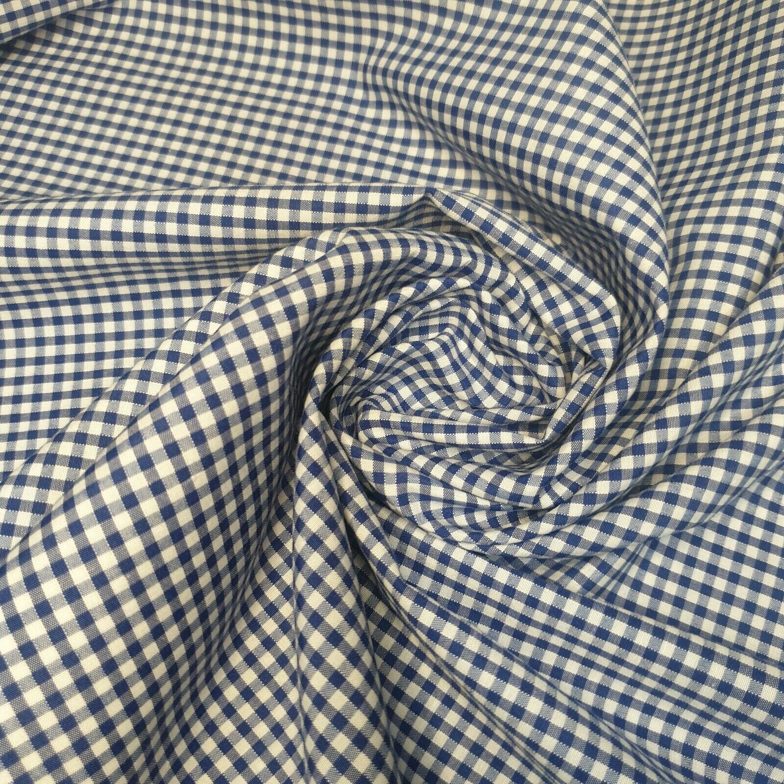 Polycotton Gingham Check Fabric – 1/8