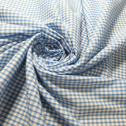 Polycotton Gingham Check Fabric – 1/8", 1/4", 1" Checks | Dress, Craft & Uniform Material (44” Wide, Sold by the Meter)