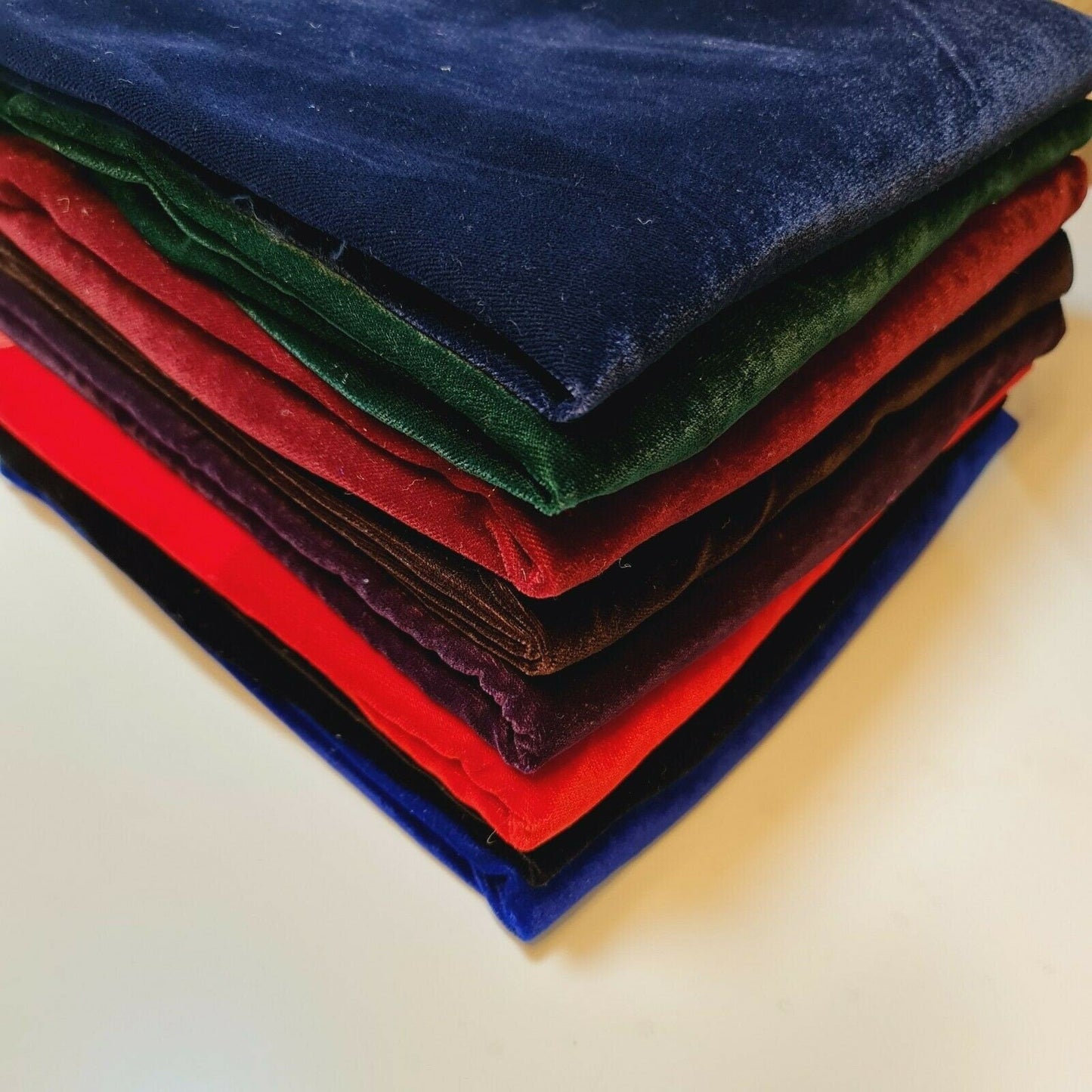 Luxury Three Crown Velvet Fabric (Micro 5000 & 9000) – 44" Wide Plain Solid Colours Non-Stretch Triple Velvet for Dress & Craft