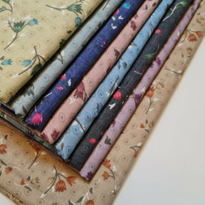 Vintage Japanese Floral Printed Polycotton Fabric – 58" Wide Soft Dress & Craft Material by the Metre