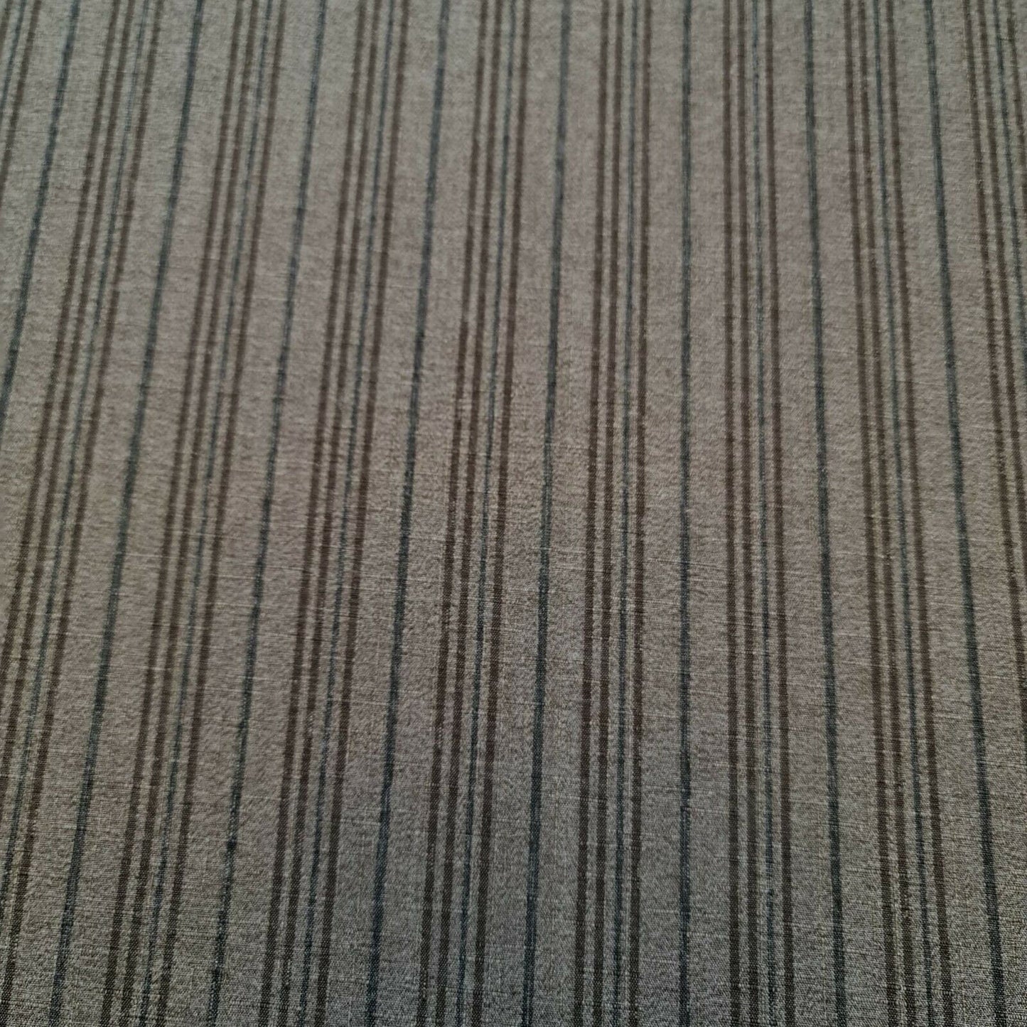 Cord 100% Cotton Stripe Jacquard Non Stretch Craft Dress Upholstery Fabric 58" (Brown Base)