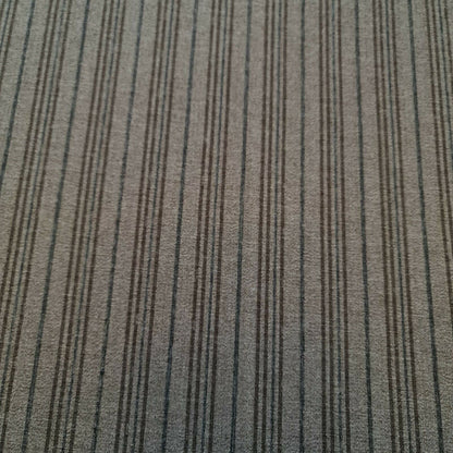 Cord 100% Cotton Stripe Jacquard Non Stretch Craft Dress Upholstery Fabric 58" (Brown Base)