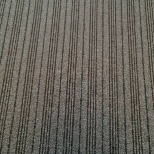 Cord 100% Cotton Stripe Jacquard Non Stretch Craft Dress Upholstery Fabric 58" (Brown Base)