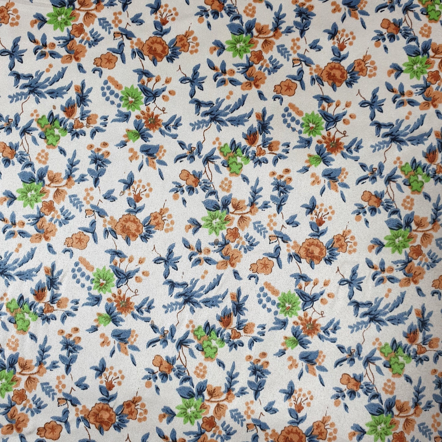 Floral Silk Satin Printed Fabric – 58" Wide Soft Silky Dress & Drape Material by the Metre