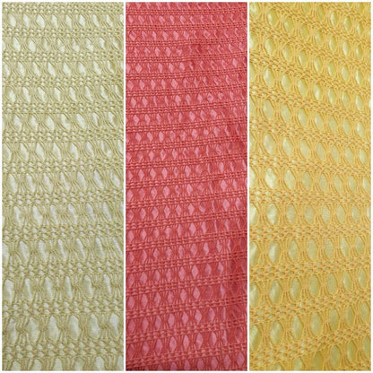 Floral Web Lace Net Fabric – Silk Satin Backed, One-Way Stretch, 58" Wide