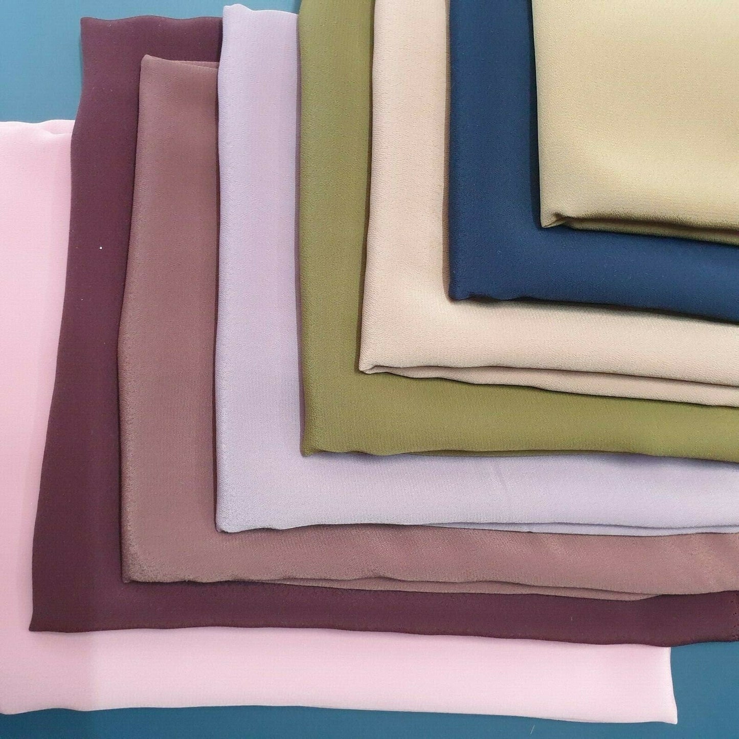 Koshibo Crepe Fabric – 100% Polyester Soft Dress, Drape & Lining Material 44" Wide by the Meter