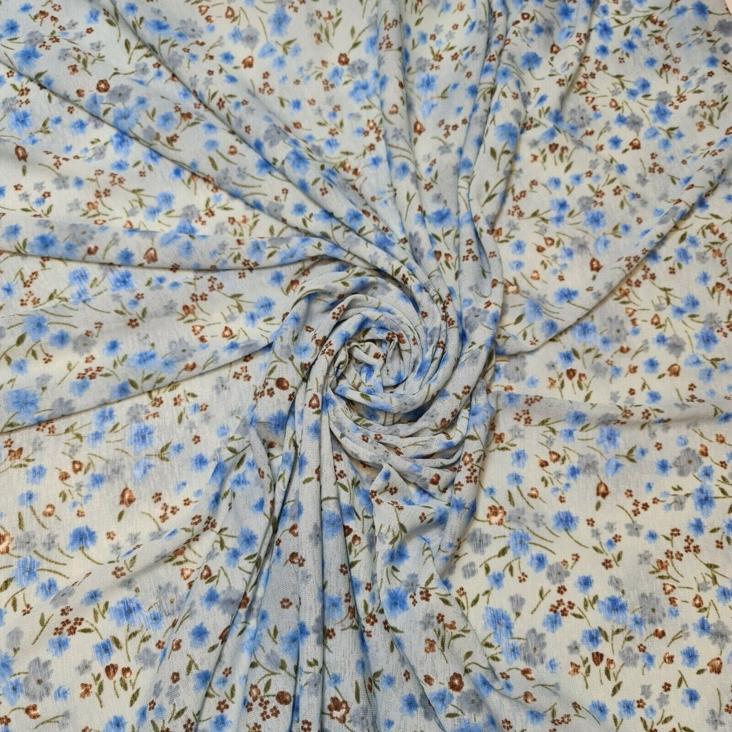 Floral, Polka, Animal & Paisley Printed Fabric – 58" Wide Georgette, Chiffon & Crepe Dress Material