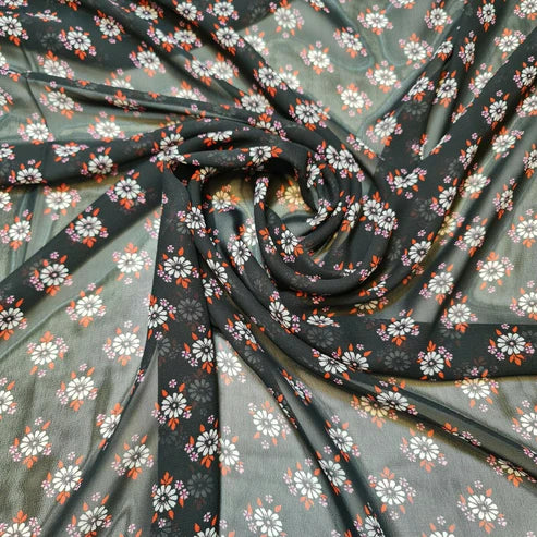 Floral, Polka, Animal & Paisley Printed Fabric – 58" Wide Georgette, Chiffon & Crepe Dress Material