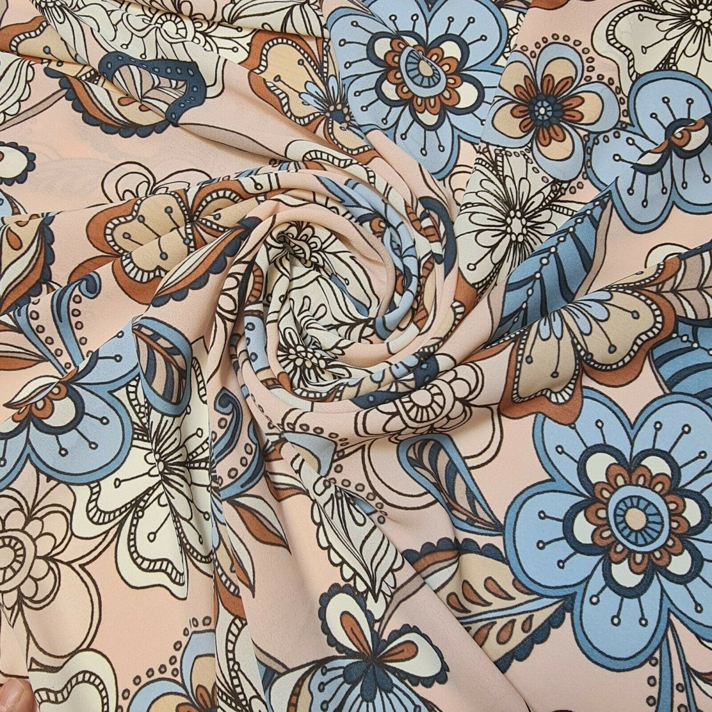 Floral, Polka, Animal & Paisley Printed Fabric – 58" Wide Georgette, Chiffon & Crepe Dress Material