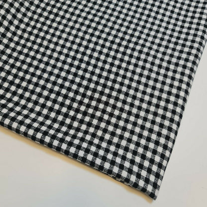 Viscose Fabric 1/8" Black Gingham Check Material Dress Craft Uniform Checked 58"