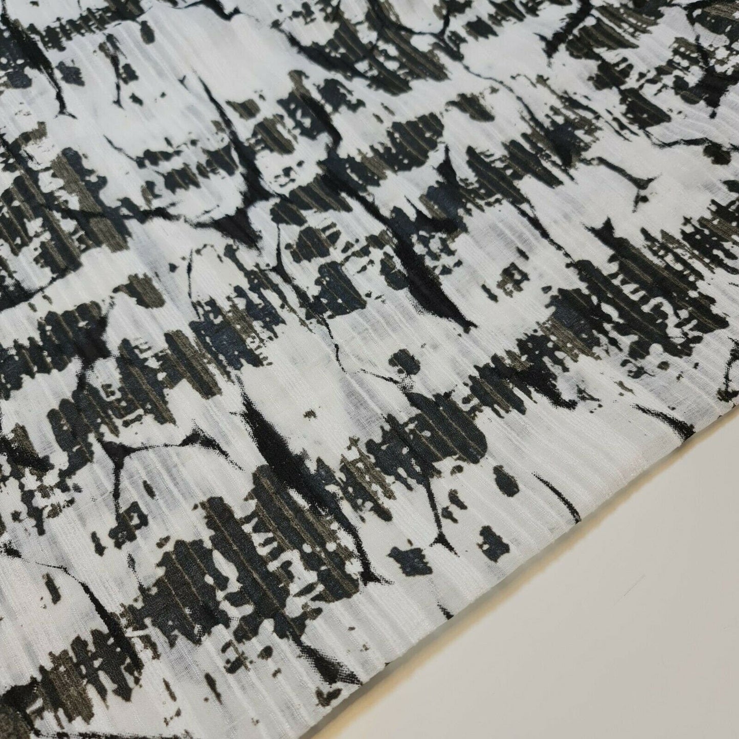100% Cotton Organdy Stripe Print Fabric – 58" Wide Crisp Stiff Dressmaking, Curtain & Craft Material by the Metre